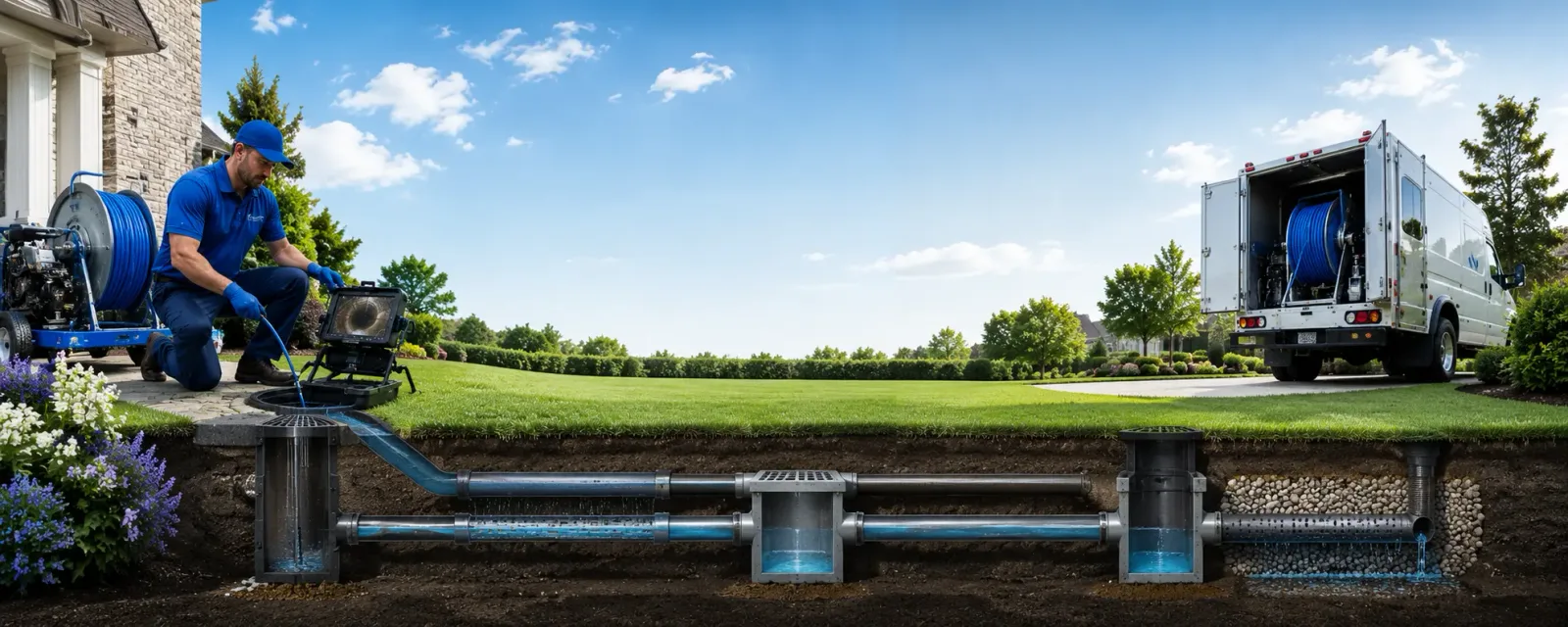 Outdoor drain cleaning information for West Dover, VT